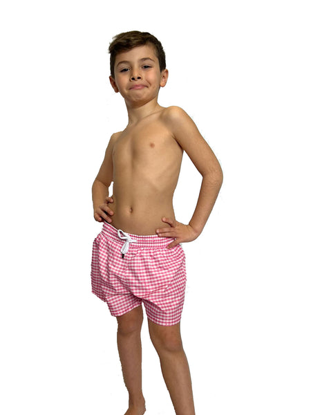 QUADRETTI ROSA short bimbo