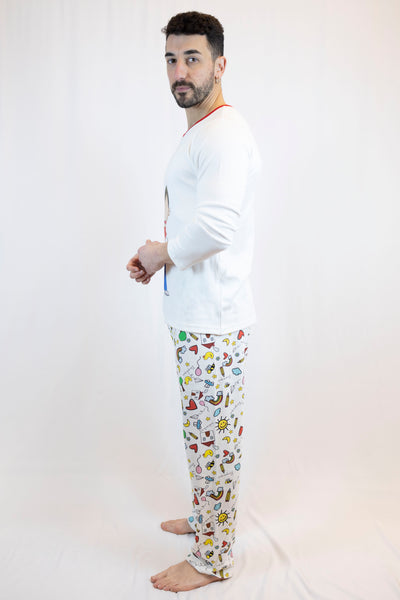 CREAM MEN'S PAJAMAS