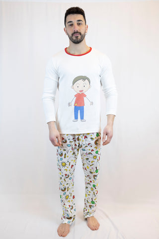 CREAM MEN'S PAJAMAS