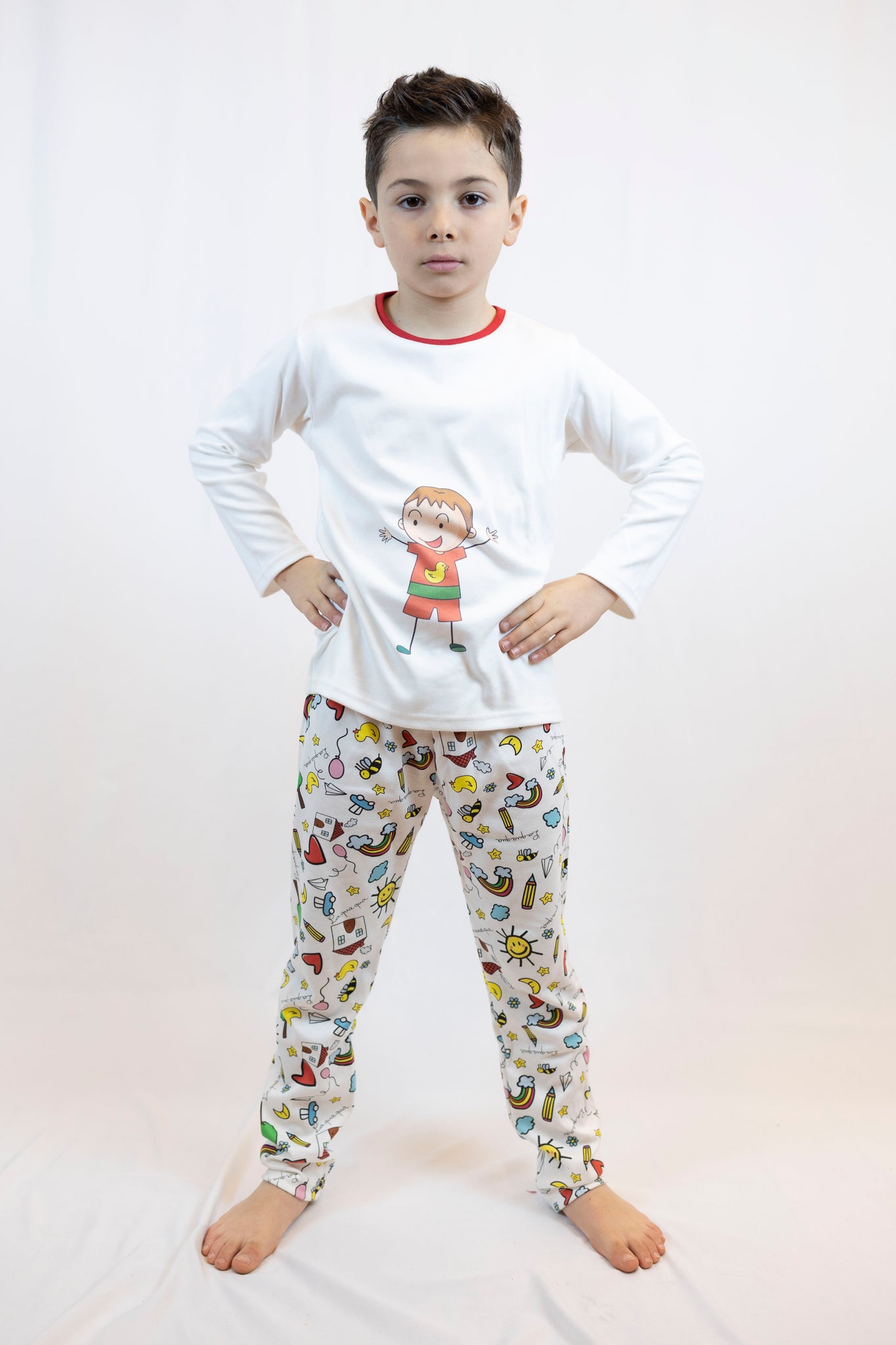 CHILDREN'S CREAM PAJAMAS