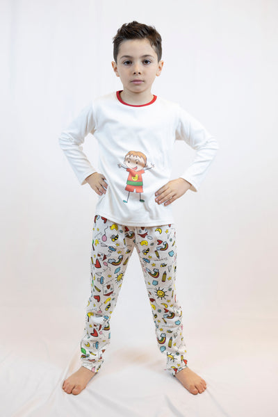 CHILDREN'S CREAM PAJAMAS