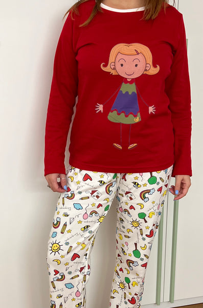 RED WOMEN'S PAJAMAS