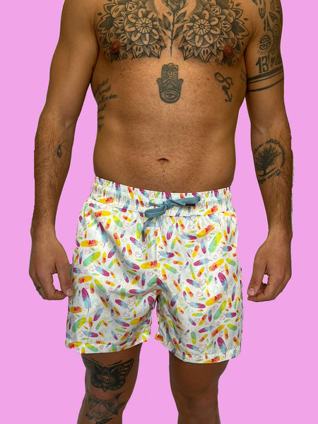 FEATHERS short men